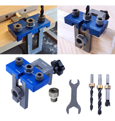 3 En 1 Dowel Jig Drill Kit Locinadores De Carpintería