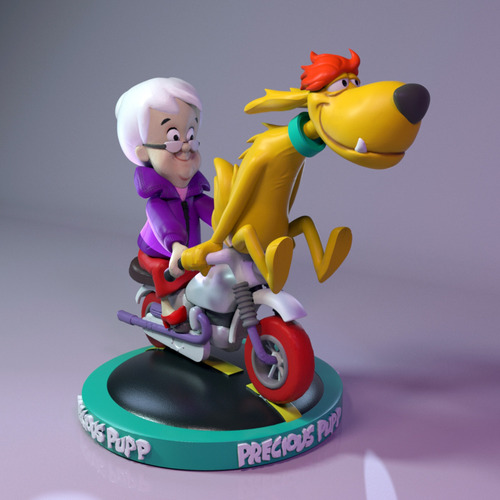 Figuras 3d Lindo Pulgoso Y La Abuela