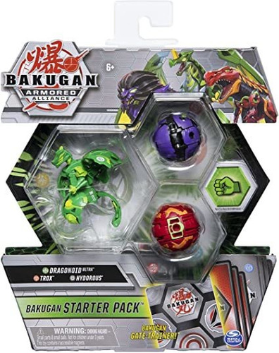 Bakugan - Starter Pack, Pack De 3 Unidades