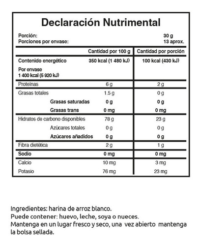 Imagen 2 de 4 de Harina Sin Gluten De Arroz