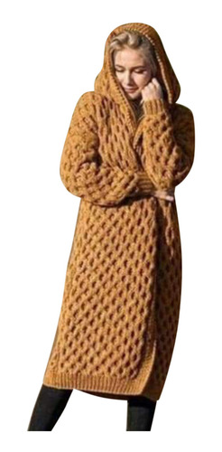 Abrigo De Mujer Sudadera Con Capucha Cálida Suéter Largo Sól 