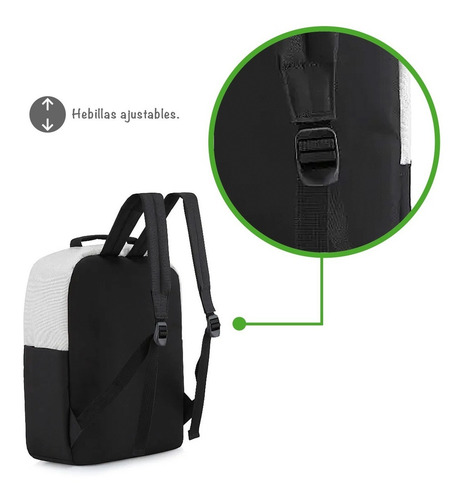 Imagen 3 de 10 de Mochila Bolso Himawari Unisex Con Division Notebook C/ Envio