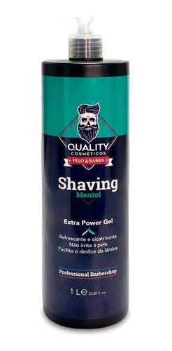 Shaving Mentol Extra Power Gel Quality Cosméticos 500ml