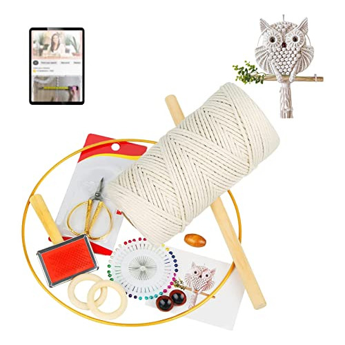 Kit De Macramé, Kit De Búho De Macramé Diy Tutorial ...
