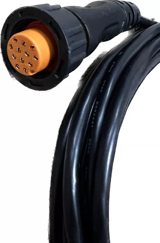 Adaptador Para Transducer Garmin 4pinos Para 12pinos 3,35mts Cor Preto