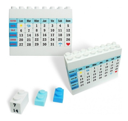 Calendario Armable Perpetuo Almanaque Escritorio X12 Unds