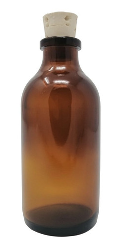 Frasco Vidrio Ambar 60 Ml Tapón Hule (6 Pz) Envase Botella