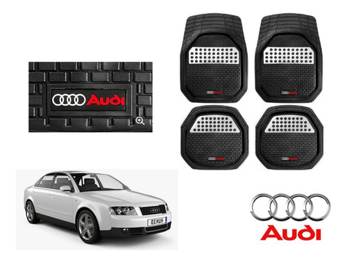 Tapetes 4 Piezas Charola 3d Logo Audi A4 R4 S4 1996 A 2004