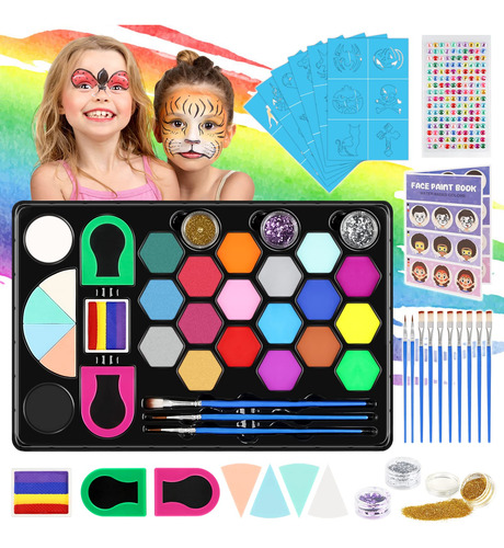 Kit 40 Pieza Pintura Facial Para Niño Juego 20 Color Que