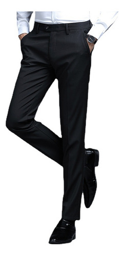Pantalones De Slim Fit Formal De Hombre Con Térmicos