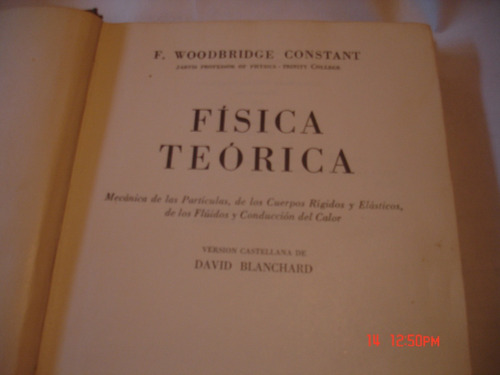 F. Woodbridge Constant - Fisica Teorica (ad)