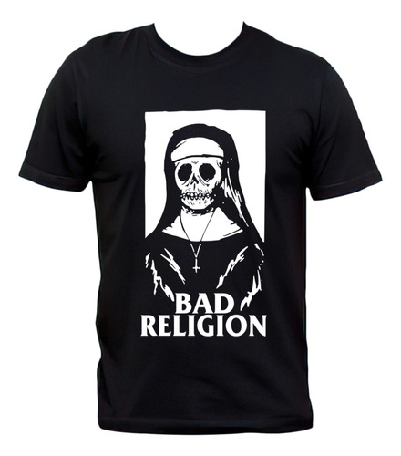 Remera Bad Religion Monja Calavera Punk Rock 100% Algodón