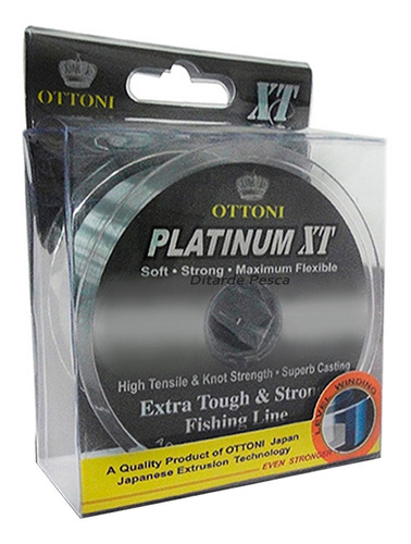 Linha Monofilamento Platinum Xt 0,25mm 19,8lb - Ottoni