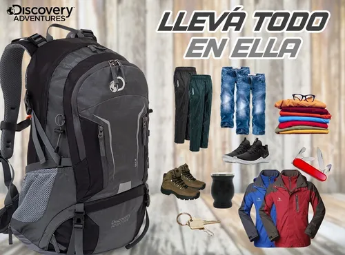 Mochila Viajera Campera 50 Litros Turismo Profesional Hiking