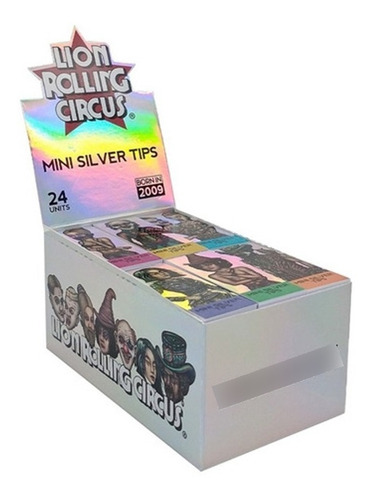 Filtros Tips Large Lion Rolling Circus Silver Cartón
