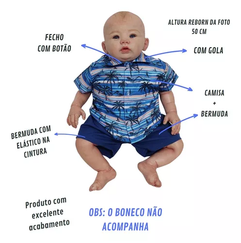 Roupinha Bebe Reborn Menino Masculino Roupa Boneco