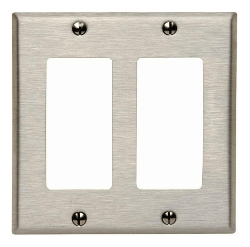 Leviton 000-84409-040 Placa Decora De Acero Inoxidable De 2