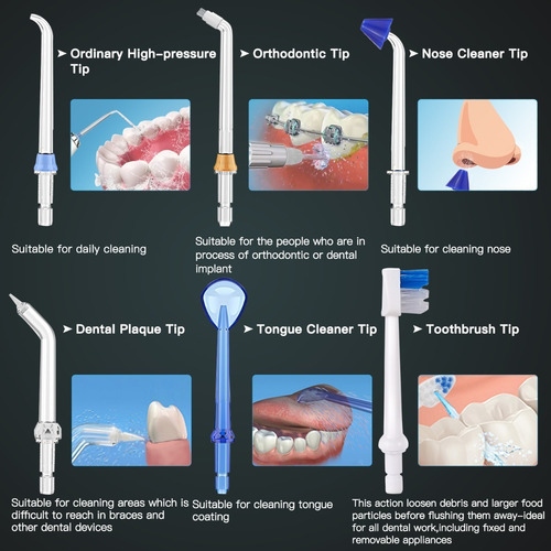 Imagen 6 de 8 de Irrigador, Ducha Dental Brackets Portátil Profesional Negro