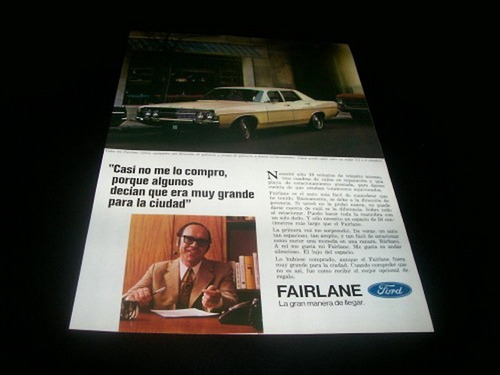 (pa322) Publicidad Clipping Ford Fairlane * 1972