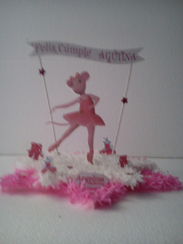 Adorno De Torta De Angelina Balerina Personalizado