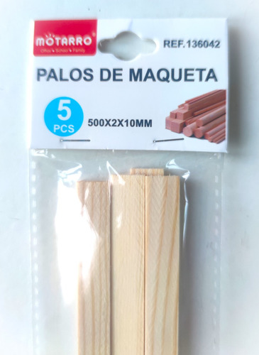 3 Bolsas De Palos Para Maqueta/madera 50cm X 2mm X 10mm