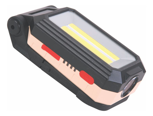 Linterna Led Recargable Con Baliza, Imán, Gancho De Sujeción