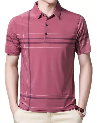 Polo De Seda Helada Con Solapa Para Hombre B