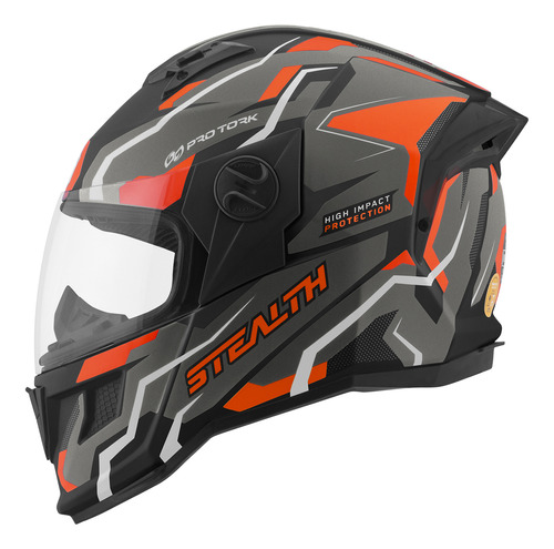 Capacete Moto Esportivo Stealth Hawk Masculino Feminino Tork