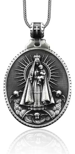 Medalla Collar Nuestra Señora De Fatima Plata 925: Regalo