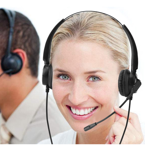 Auriculares De Teléfono Rj9 Para Centro De Llamadas Con Canc