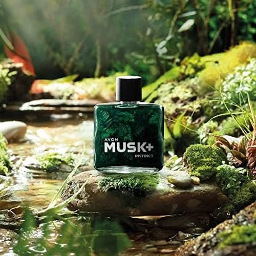 Colonia Musk+ Instinct Deo Para Hombre 75 Ml Avon