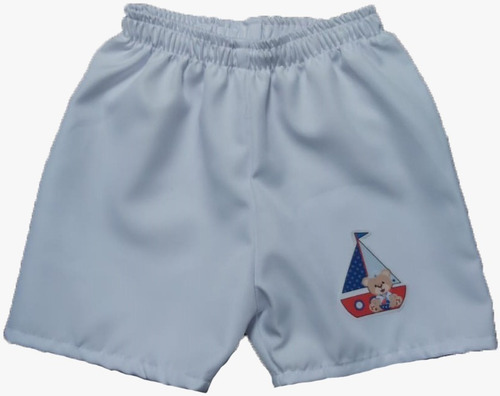 Roupa Para Bebê Conjunto Suspensório Ursinho Marinheiro Azul