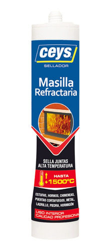 Masilla Refractaria Negro 310ml Ceys