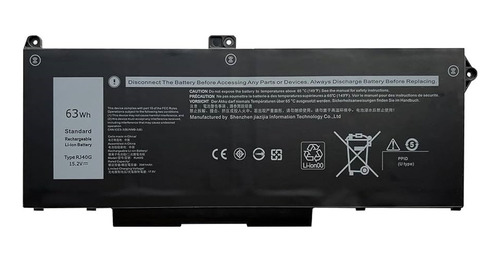 Bateria Dell Type Rj40g 63wh 15.2v 4 Celdas M033w Rj40g