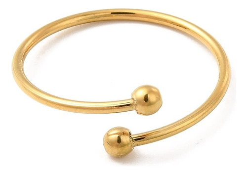 Anillos Abierto Ring Ajustable Acero Baño Oro Dama Mujer