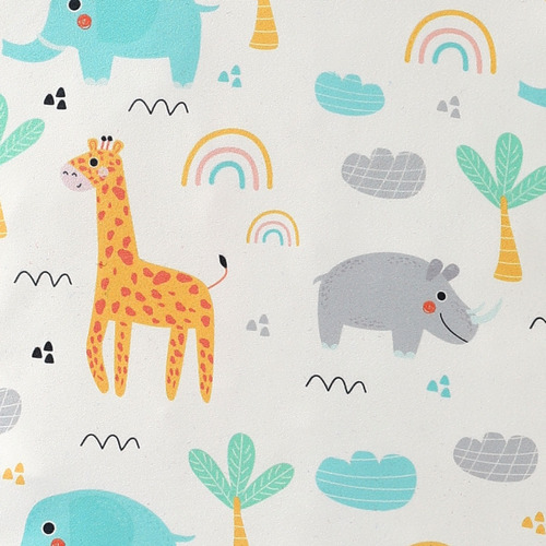 2pcs Conjunto Verano Con Tirantes De Bebé Estampado Animales Blanco 6-9 M