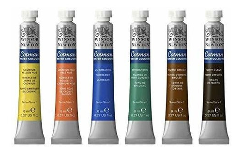 Acuarelas Winsor Y Newton Buenas Propiedades 6 Tubos De 8 Ml