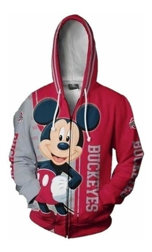 Sudadera Con Cremallera Disney Mickey Mouse Impresión 3d