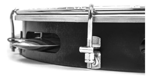 Pandeiro Torelli 10'' Preto Abs Pele Cristal Com Capa