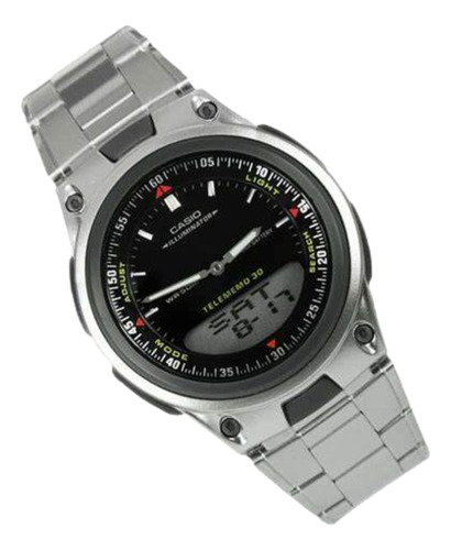Reloj Casio Core Aw-80d-1av Fondo/negro Color/plateado
