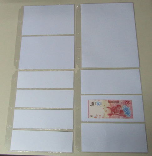 50 Hojas Para Coleccionar Guardar Billetes Marca Vk Sin Pvc