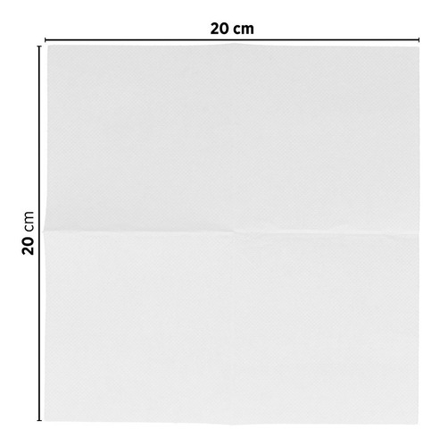 Imagen 2 de 6 de Servilleta Simil Tela Blanca 20x20cms Origen España 100 Unid