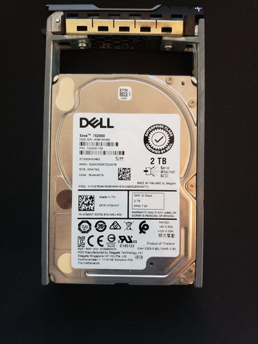 Dell Exos 7e2000 Sas 12 Gbps 2tb Rpm 7.2k Disco Duro