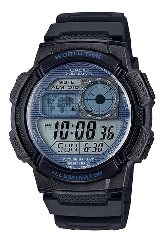 Reloj Casio World Time Para Hombre Ae1000w-2a2v Digital