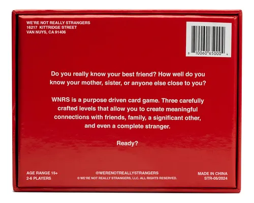 We´re Not Really Strangers Juego De Cartas - Un Juego Inte.