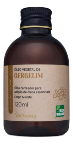 Óleo Vegetal De Gergelim 120ml - Via Aroma