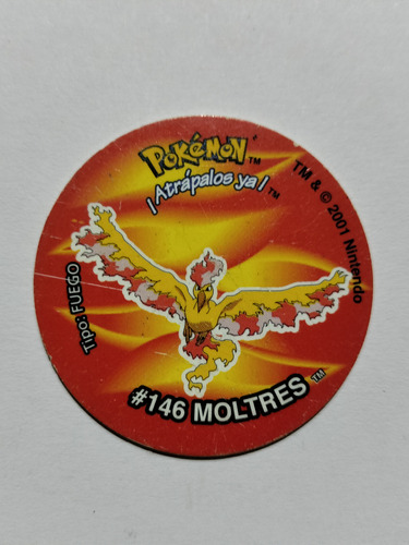 Pokémon Tazos 3 Edición Especial #146 Moltres 