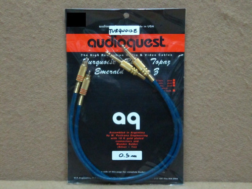 Par De Cables Audioquest Turquoise Rca-plug. Con Garantia Wp