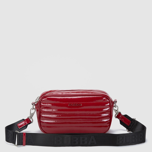 Bolsa Bandolera Crossbody Bubba Bags Purse Gloss Unisex Rouge Lisa Metalicos Negro
