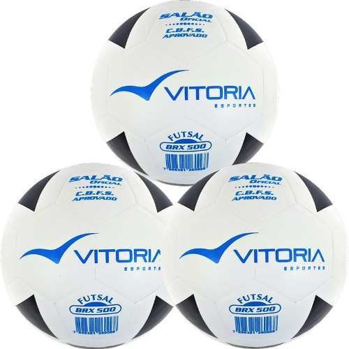 Bola Futsal Barata Vitoria Oficial Brx 500 - 3 Unidades